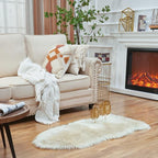 EasyJoy Ultra Soft Fluffy Shaggy Area Rug Faux Fur Rug Chair Cover Seat Pad by EasyJoy