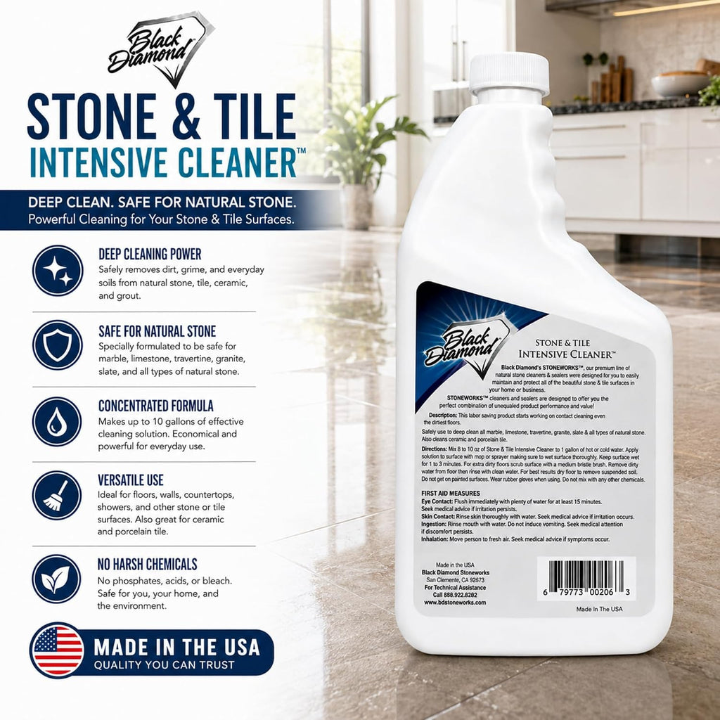 Stone & Tile Intensive Cleaner for Travertine & Natural Stone, 1-Quart
