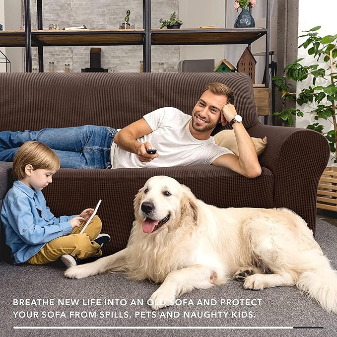 ZNSAYOTX Stretch Oversized Couch Cover Universal Sofa Covers - Image 2
