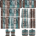 Britimes Kitchen Decor Sets, 13 Pack, Farmhouse Teal Turquoise