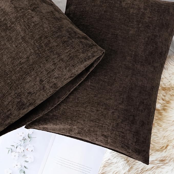 CaliTime Throw Pillow Covers Decorative 20 X 26 Inches Pack of 2 Cozy Chenille - Image 6