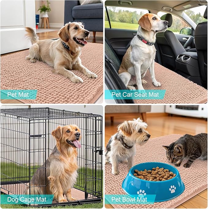 OLANLY Dog Door Mat for Muddy Paws 59x24, Absorbs Moisture and Dirt, Absorbent - Image 7
