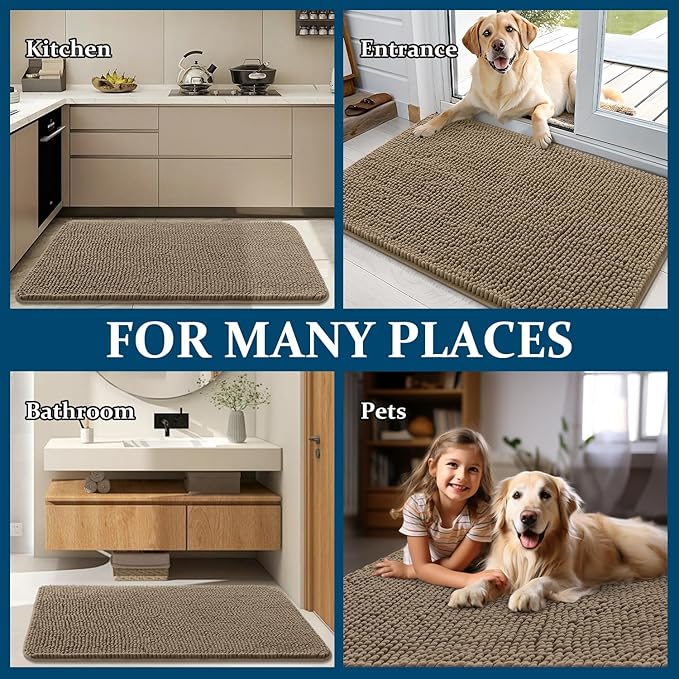 OLANLY Dog Door Mat for Muddy Paws 47x32, Absorbs Moisture and Dirt, Absorbent - Image 8