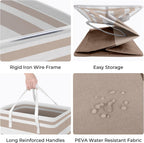 HomeHacks 2 Pack Large Laundry Baskets, Laundry Hampers Bags (Khaki 75Lx2)