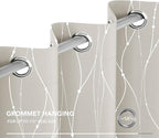 Deconovo Beige Curtains for Living Room, Room Darkening Soundproof Drapes - Image 7