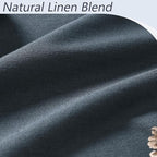 Guken 100% Blackout Linen Curtains 96 Inch Length 2 Panels Set - Image 3