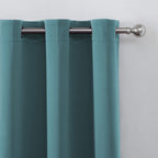 LEMOMO Sea Teal Blackout Curtains 40 x 63 Inch Length/Set of 2 Curtain - Image 7