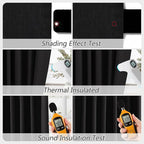 Guken Black 100% Blackout Curtains 90 Inch Length 2 Panels Set - Image 5