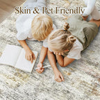 9x12 Area Rugs for Living Room, Non Slip Machine Washable Vintage Rugs - Image 3