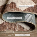 Brown Beige Checkered Entry Rug - Image 3