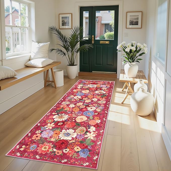 Rug for Hallways Kitchen Rug 2x8, Non Slip Washable Rugs - Image 2