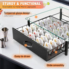 Cocktail Beverage Storage Drawer for Bartesian Capsules, Cocktail Pod Holder Organizer for Bartesian Cocktail Machine Compatible with BEV by Black & Decker Cocktail Machine, Holds Up to 36 Capsules