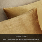 GIGIZAZA Golden Throw Pillow Covers 18x18 Decorative Velvet Cushion Covers Pack - Image 6