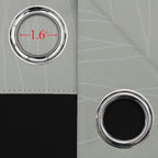 Estelar Textiler Sage and Greyish White Blackout Curtains 54 Inch Length - Image 7