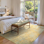 Area Rug 4x6 Rug Washable Boho Rugs Non Slip Low Pile Abstract Small Carpet - Image 3