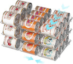 Can Organizer for Pantry, Rolling Food Pantry Storage Rack, 3 Tier
