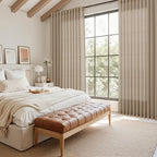 Sepia Beige Linen Curtains 120 Inches Long - Image 7