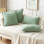 MIULEE Pack of 2 Couch Throw Pillow Covers 20x20 Inch Greyish Green Farmhouse - Image 5