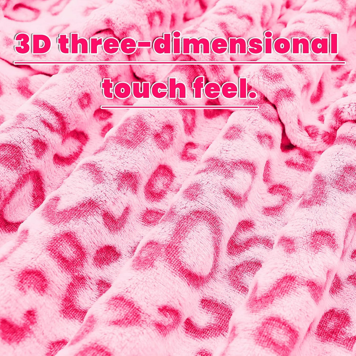 Warm Blanket Pink Soft Fleece Leopard Print Blanket for Women, Fuzzy Hot Pink Cheetah Print Throw Blankets for Bed Couch Sofa, Cozy Gifts for Women Mom Birthday Mothers Day 50x60 Inches