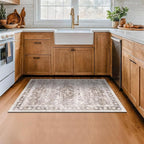 Washable Neutral Farmhouse Large Entryway Rug, 3x5 Area Rugs - Image 9