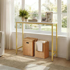 HOOBRO Narrow Console Table, 29.5" Small Entryway Table