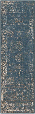 Unique Loom Sofia Collection Area Rug - Casino (2' x 6' 7" Runner, Blue/ Ivory)