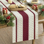 Artoid Mode Dark Green Rustic Woven Table Runner 12x72 Inch