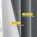 NICETOWN 100% Absolutely Blackout Linen Curtains - Image 5
