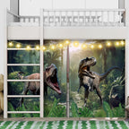 Hahafelt Loft Bed Tent Curtains Snowflake, Low Twin Bunk Privacy