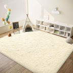 8x10 Area Rugs Cream White: Fluffy Shag Soft Washable Rug Large Fuzzy Plush - Image 5