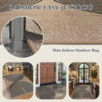 Lahome Modern Rainbow Easy Jute Rug, 3x5 Washable Rugs - Image 3