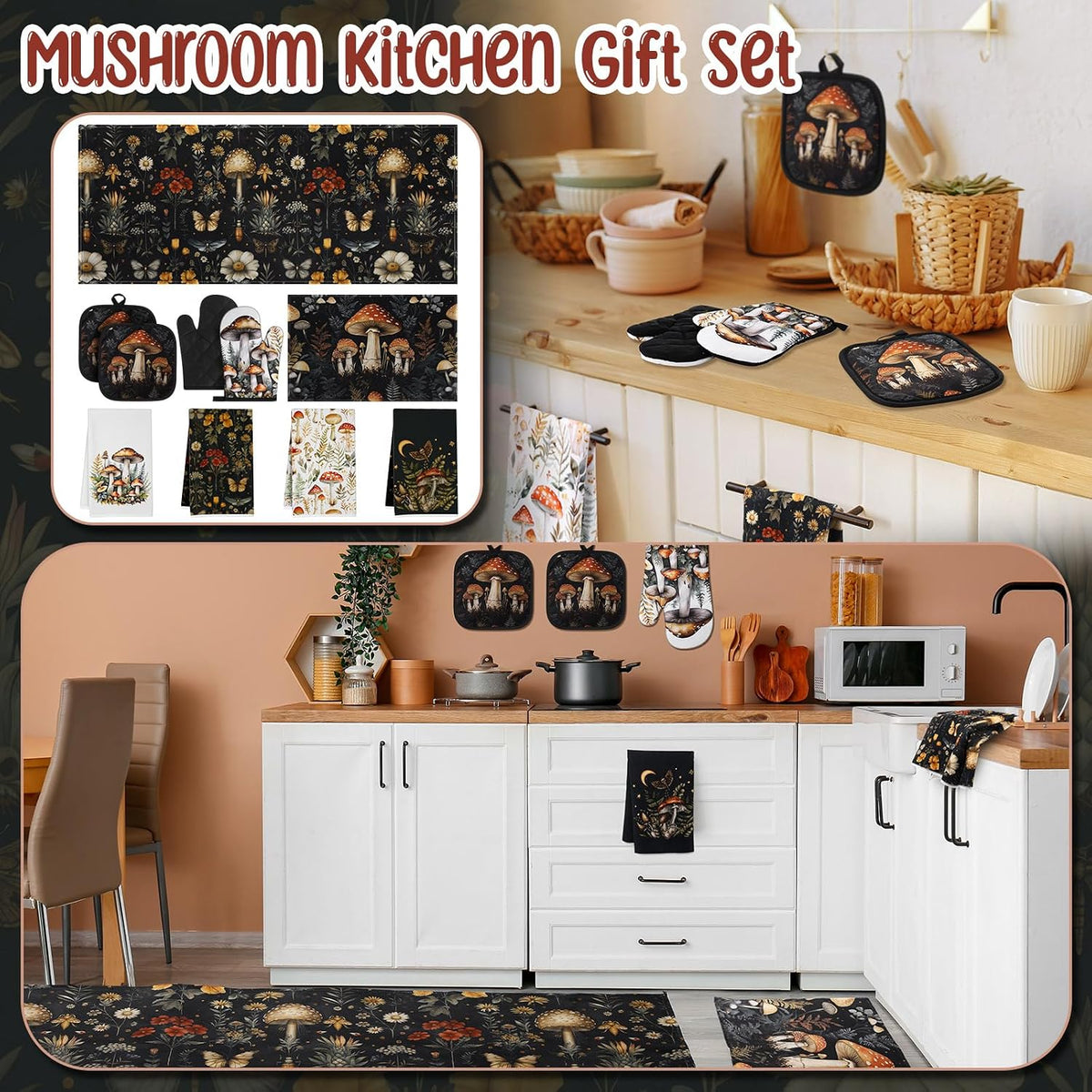 10 Pcs Mushrooms Kitchen Supply Gift