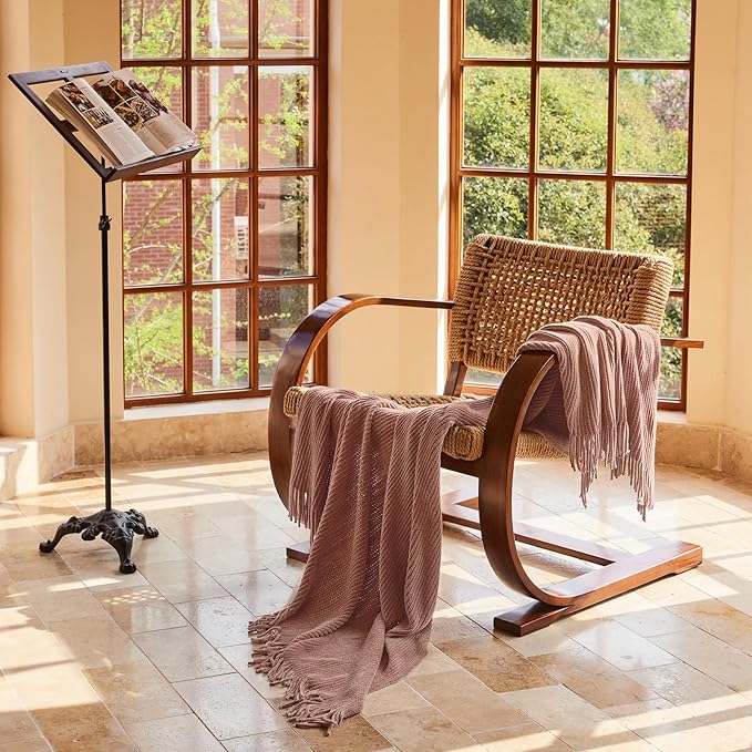 lifein Throw Blanket for Couch, Soft Boho Decor Bed Throw, Cozy Chenille - Image 4