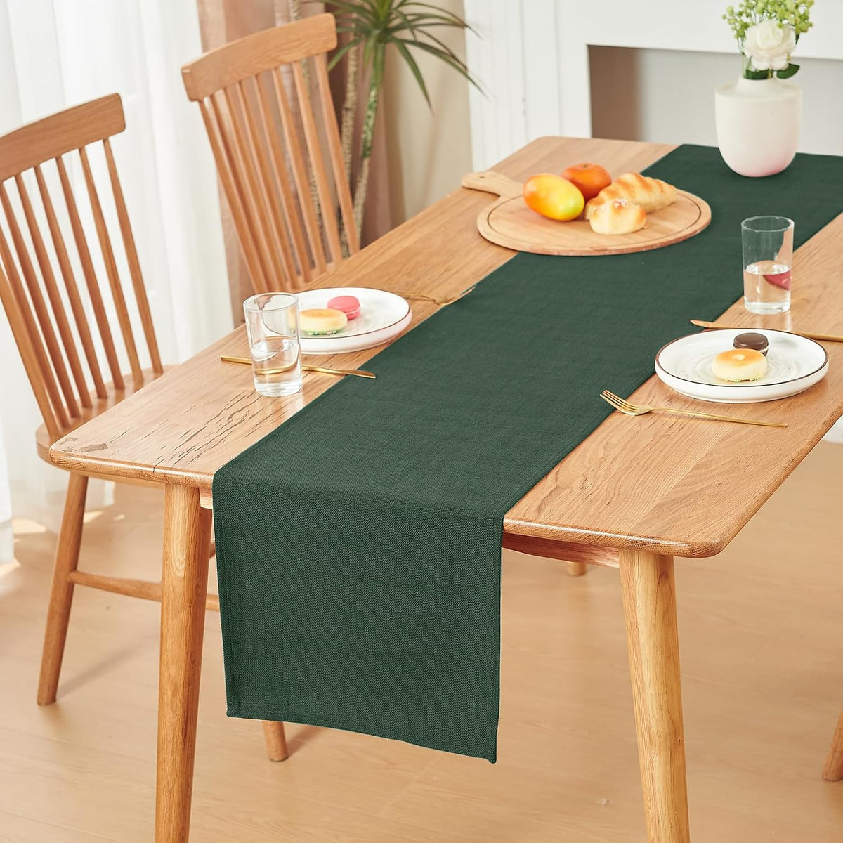 Table Runner 14x71 Inch Dark Green