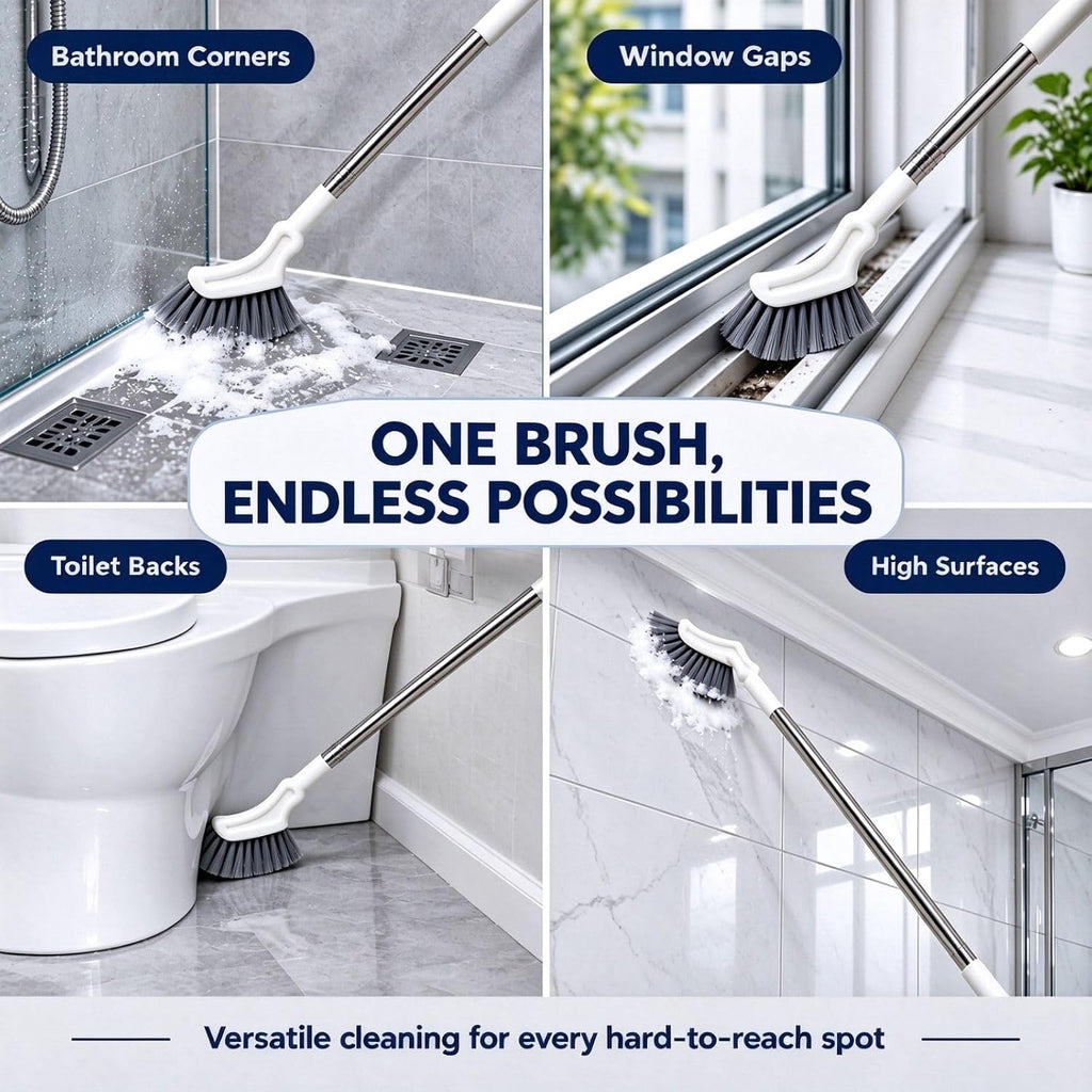 Multifunctional Extendable Floor Scrub Brush, Crevice Cleaning Brush