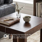 Signature Design by Ashley End Table, Oversized Square, Dark Brown