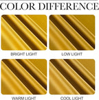 NICETOWN Gold Blackout Cafe Faux Silk Curtains - Image 5