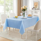 6 Pack Satin Table Cover Rectangle, Light Blue, 60 x 84 Inches