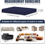 Patio Stretch Cushion Covers, Chair Cushion Covers& Sofa Replacement Slipcovers - Image 2