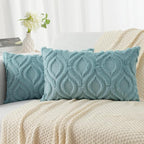 decorUhome Summer Throw Pillow Covers 12x20 Inch Set of 2, Soft Plush Faux Wool by decorUhome