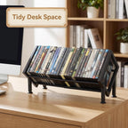 PUTNATRURE DVD Storage Rack, Expandable Video Game Shelf & Blu Ray Holder