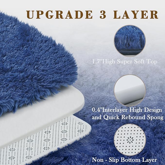 3x5 Rug, Bedside Preppy Dorm Area Rug, College Essentials Small Carpets - Image 2