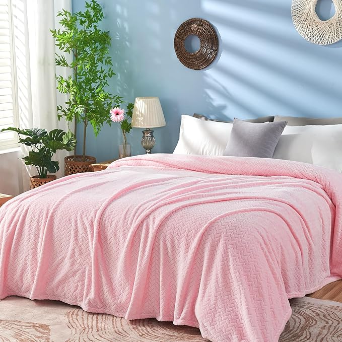 inhand Pink Fleece Queen Blanket by inhand