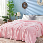 inhand Pink Fleece Twin Blanket, Super Soft Flannel Cozy Blankets - Image 4