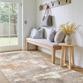 3x5 Washable Entryway Area Rug: Modern Abstract Small Runner Rug Indoor Soft by Ksrau
