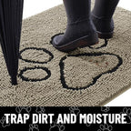 Smiry Dog Door Mat for Muddy Paws, Absorbent Dirt Trapper Non Slip Quick Dry - Image 2