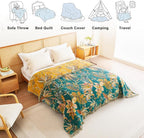 MSGKV Boho Throw Blanket for Couch 100% Cotton Embroidery Blanket 50"x60" Sofa - Image 5