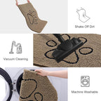 Smiry Dog Door Mat for Muddy Paws, Absorbent Dirt Trapper Non Slip Quick Dry - Image 6