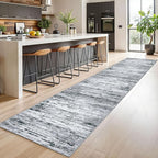 Lansny Modern Abstract Runner Rug 2.6x14 - Image 2
