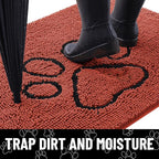 Smiry Dog Door Mat for Muddy Paws, Absorbent Dirt Trapper Non Slip Quick Dry - Image 2